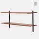 Vintage wood and metal shelf, 1960s - 