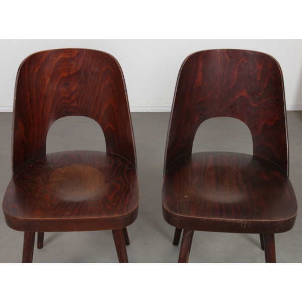 Suite de 4 chaises vintage par Oswald Haerdtl pour Ton, 1960 - Design d'Europe de l'Est