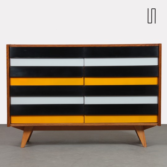 Commode jaune et noire, modèle U-453, par Jiri Jiroutek, 1960 - Design d'Europe de l'Est