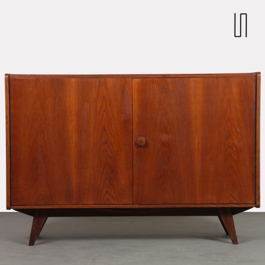 Commode vintage en chêne foncé par Jiri Jiroutek, modèle U-450, 1960 - Design d'Europe de l'Est