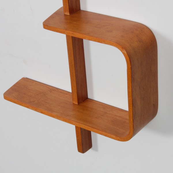 Etagère murale par Ludvik Volak pour Drevopodnik Holesov, 1960 - Design d'Europe de l'Est