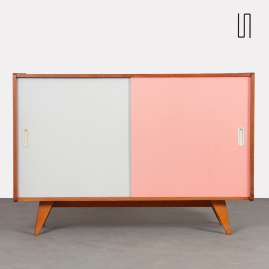 Pink and white dresser by Jiri Jiroutek, model U-452 circa 1960s - Eastern Europe design