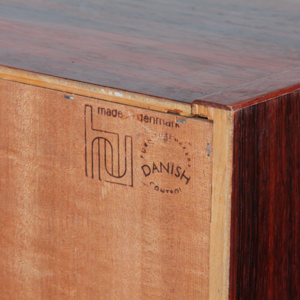 Scandinavian rosewood display case by Poul Hundevad, 1960s - Scandinavian design