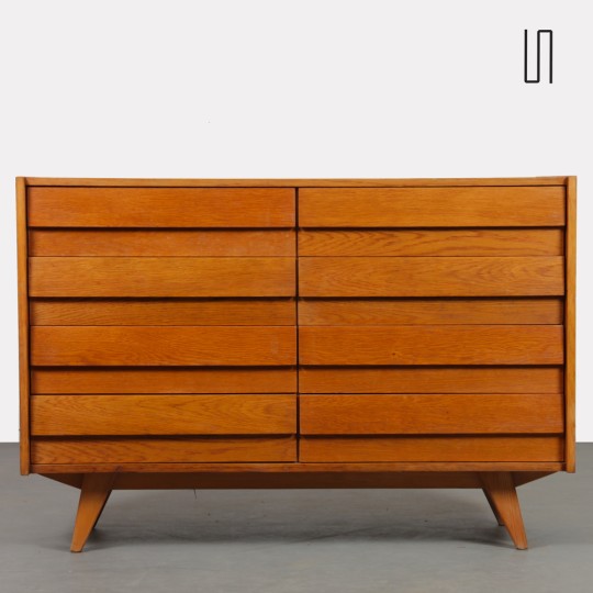 Wooden chest of drawers by Jiri Jiroutek, model U-453, circa 1960 - Eastern Europe design