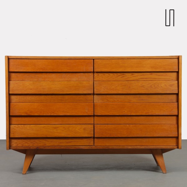 Wooden chest of drawers by Jiri Jiroutek, model U-453, circa 1960 - Eastern Europe design