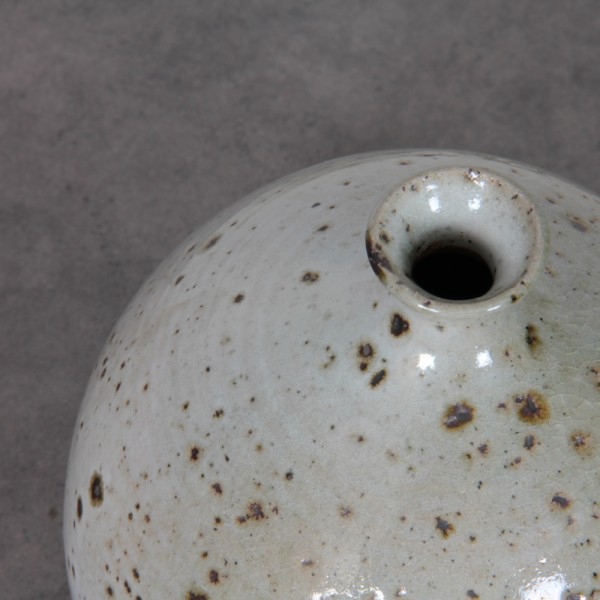 Vintage stoneware vase signed Nigon, 20th century - 