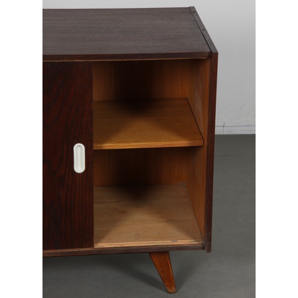 Dark oak chest designed by Jiri Jiroutek, model U-452, 1960s - Eastern Europe design