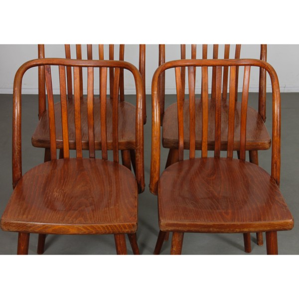 Set of 4 vintage chairs by Antonin Suman for Ton, 1960s - Eastern Europe design