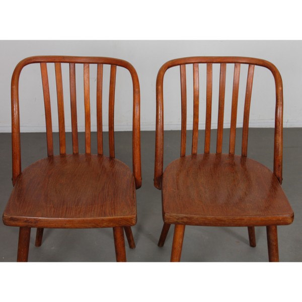 Set of 4 vintage chairs by Antonin Suman for Ton, 1960s - Eastern Europe design
