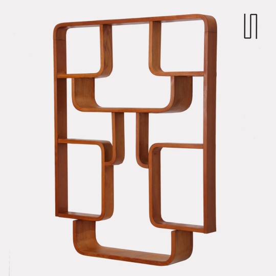 Etagère murale en bois par Ludvik Volak pour Drevopodnik Holesov, 1960 - Design d'Europe de l'Est