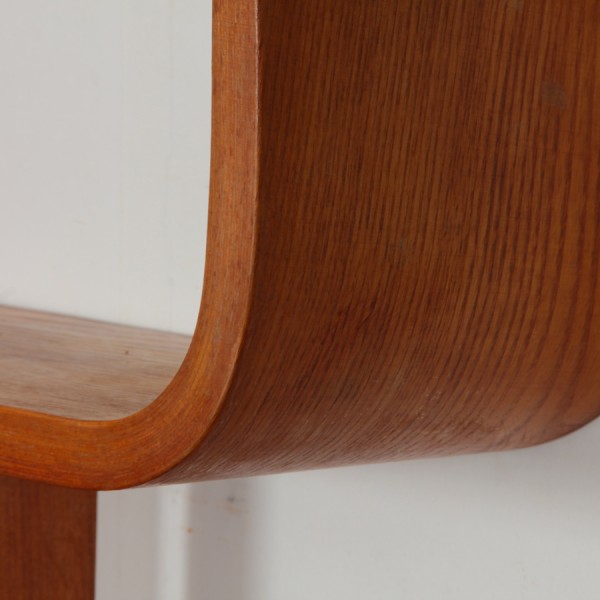 Etagère murale en bois par Ludvik Volak pour Drevopodnik Holesov, 1960 - Design d'Europe de l'Est