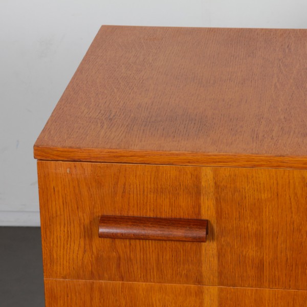 Oak storage unit made by UP Zavody in the 1960s - Eastern Europe design