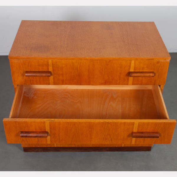 Oak storage unit made by UP Zavody in the 1960s - Eastern Europe design