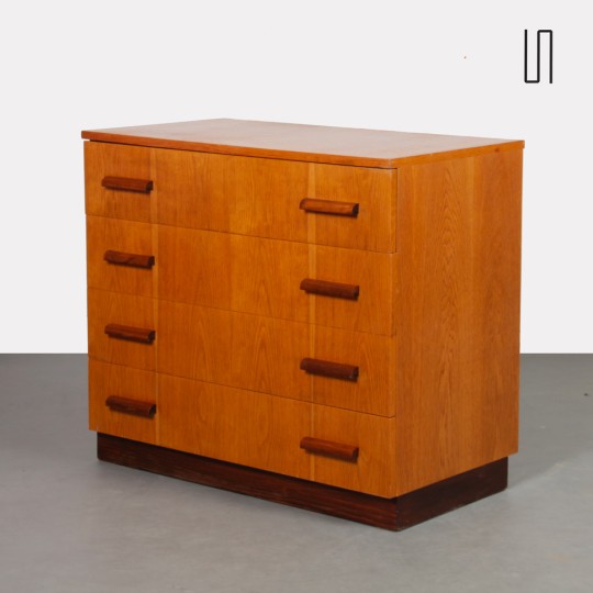 Oak storage unit made by UP Zavody in the 1960s - Eastern Europe design