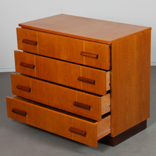 Oak storage unit made by UP Zavody in the 1960s - Eastern Europe design