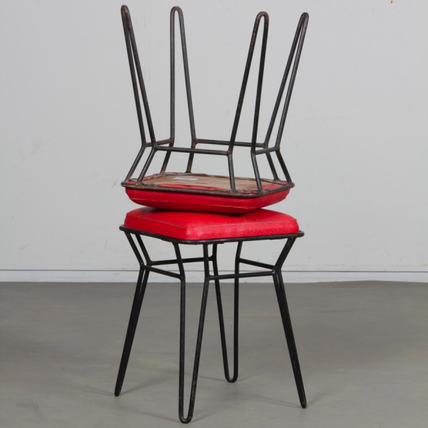 Pair of metal stools, 1960s - Eastern Europe design