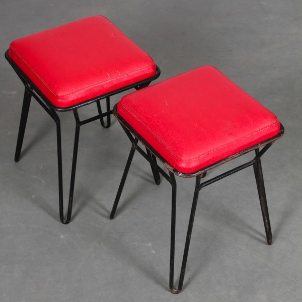 Pair of metal stools, 1960s - Eastern Europe design