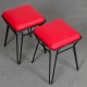 Pair of metal stools, 1960s - Eastern Europe design