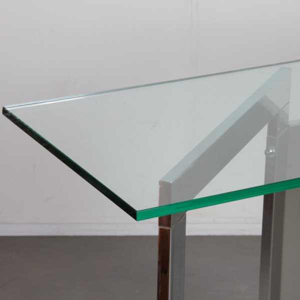Chrome-plated metal console from the 1970s - 