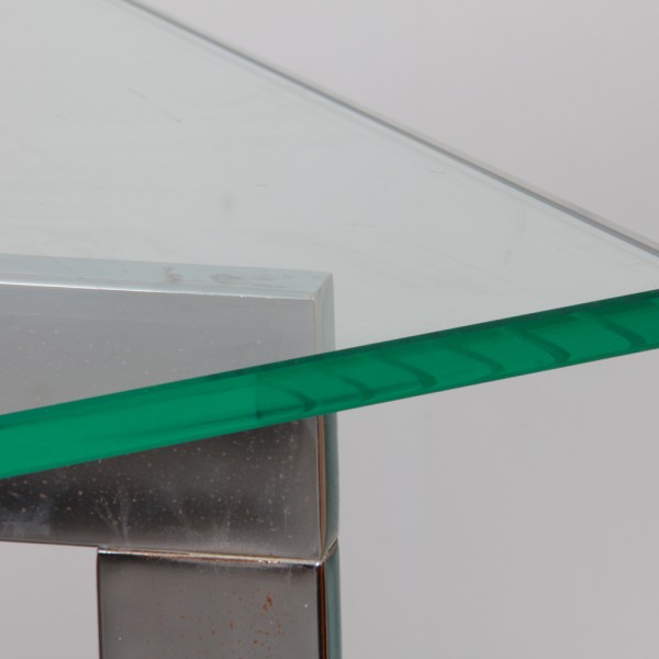 Chrome-plated metal console from the 1970s - 