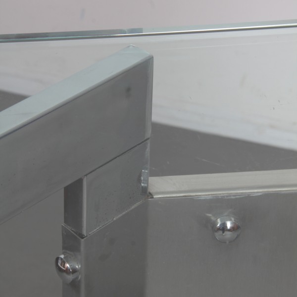 Chrome-plated metal console from the 1970s - 