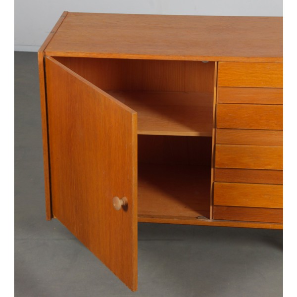 Vintage oak storage unit by Jiri Jiroutek, model U-458, 1960s - Eastern Europe design