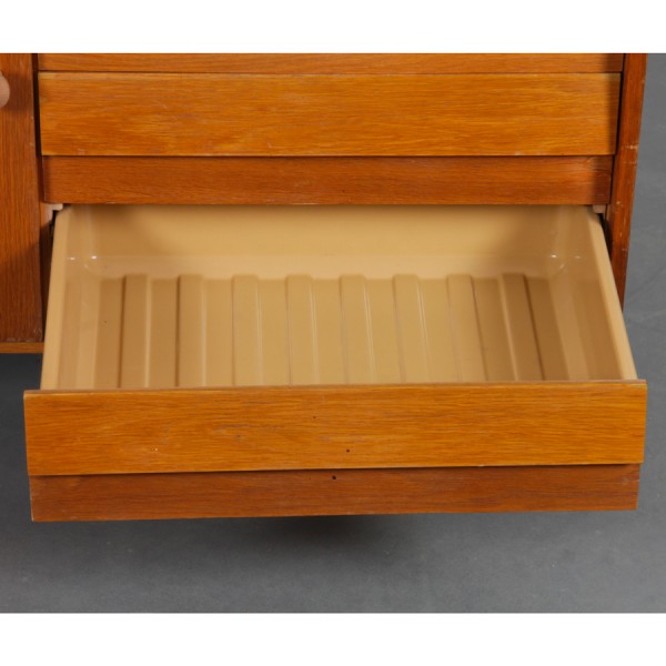 Vintage oak storage unit by Jiri Jiroutek, model U-458, 1960s - Eastern Europe design