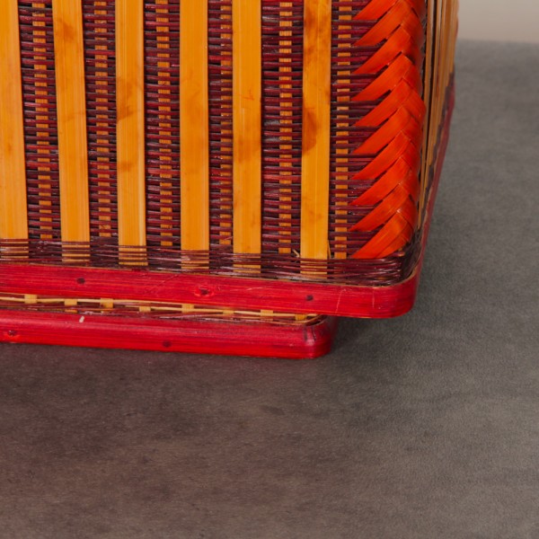 Grande lampe en vannerie vintage - 