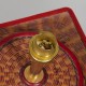 Grande lampe en vannerie vintage - 