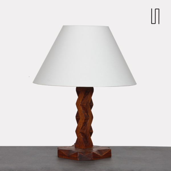 Vintage oak lamp, 1960s - 