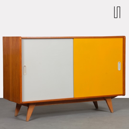Commode jaune et blanche par Jiri Jiroutek, modèle U-452, 1960 - Design d'Europe de l'Est