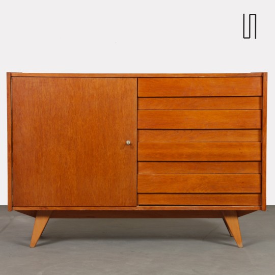 Rangement vintage en chêne par Jiri Jiroutek, modèle U-458, 1960 - Design d'Europe de l'Est