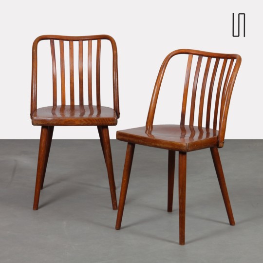 Pair of vintage chairs by Antonin Suman for Ton, 1960s - Eastern Europe design