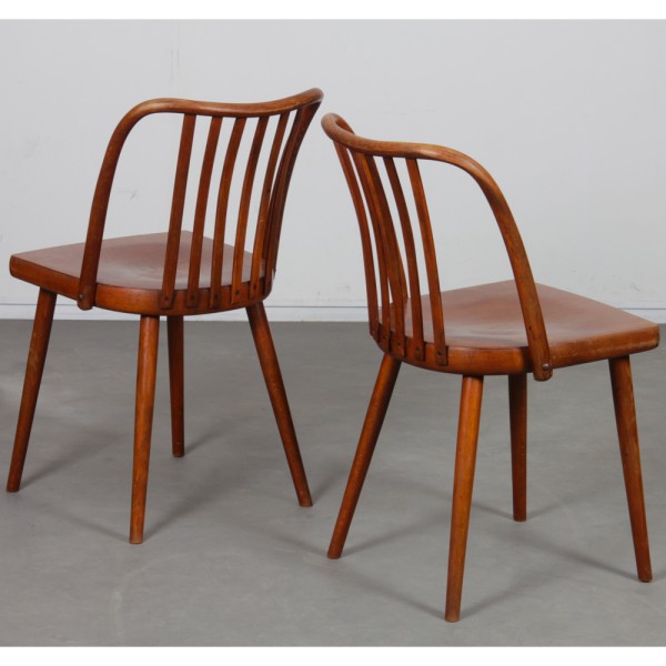 Pair of vintage chairs by Antonin Suman for Ton, 1960s - Eastern Europe design