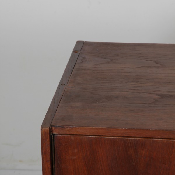 Vintage stained oak chest of drawers model U-458 by Jiri Jiroutek, 1960s - Eastern Europe design