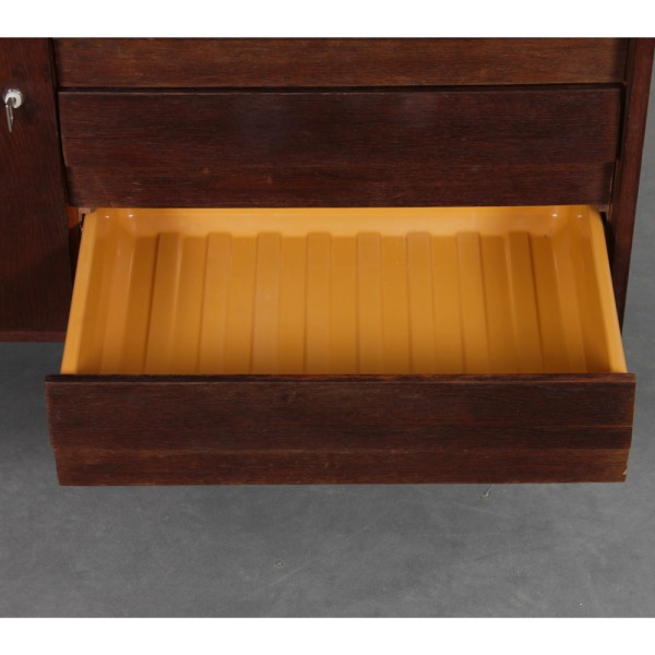 Vintage stained oak chest of drawers model U-458 by Jiri Jiroutek, 1960s - Eastern Europe design