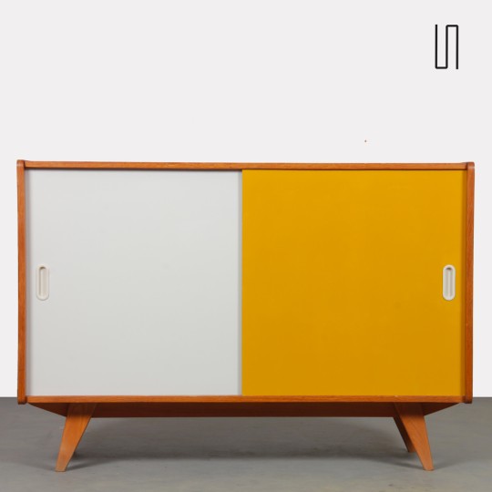 Commode jaune et blanche par Jiri Jiroutek, modèle U-452 vers 1960 - Design d'Europe de l'Est