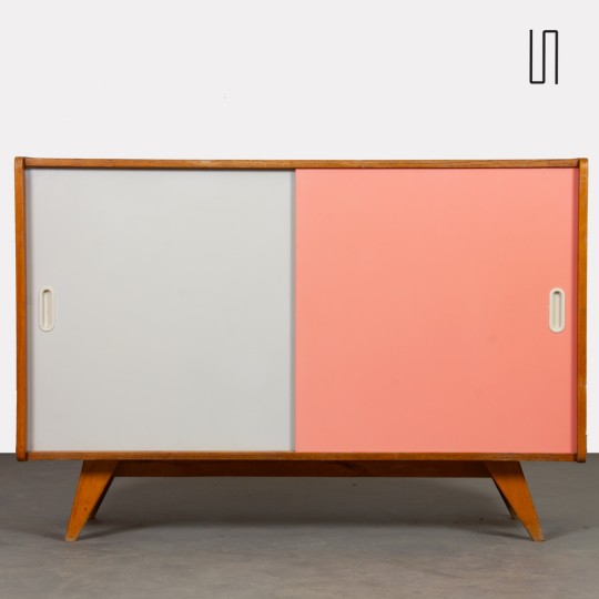 Pink and white dresser by Jiri Jiroutek, model U-452 circa 1960s - Eastern Europe design