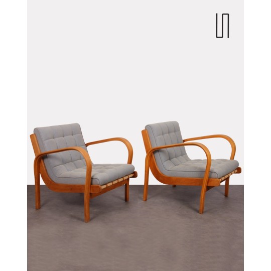 Pair of armchairs by Kropacek and Kozelka, 1944 - Eastern Europe design