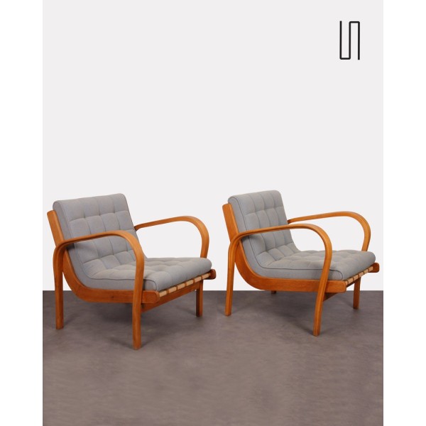 Paire de fauteuils par Kropacek et Kozelka, 1944 - Design d'Europe de l'Est