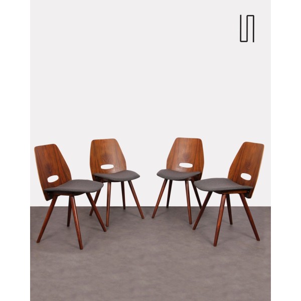 Suite de 4 chaises d'Europe de l'Est par Frantisek Jirak, 1960 - Design d'Europe de l'Est