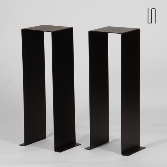 Pair of pedestal by Gilles Derain for Zanotta, circa 1986 - 