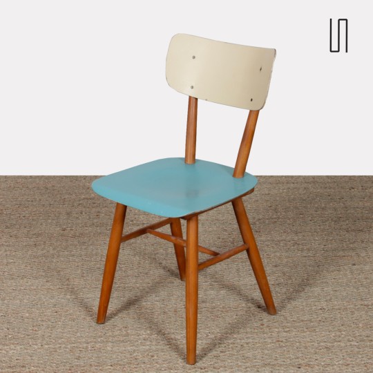 Vintage wooden chair produced by Ton, 1960s