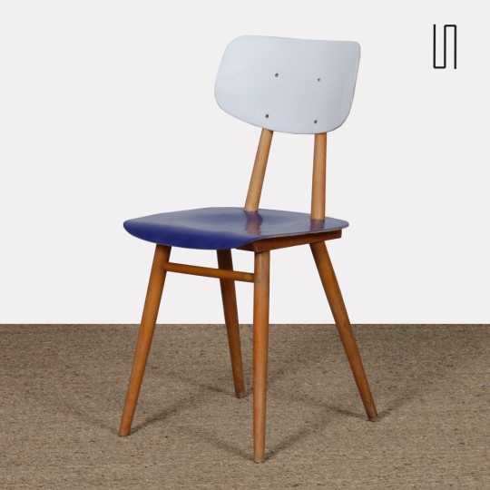 Vintage wooden chair produced by Ton, 1960s