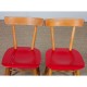 Set of four red chairs edited by Ton, 1960s - Eastern Europe design