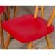 Set of four red chairs edited by Ton, 1960s - Eastern Europe design