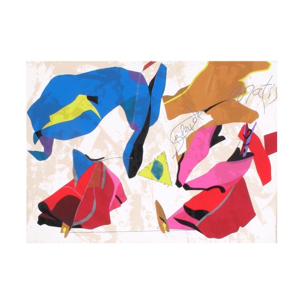 Sérigraphie - Hervé Télémaque - Bleu de Matisse - Figuration narrative