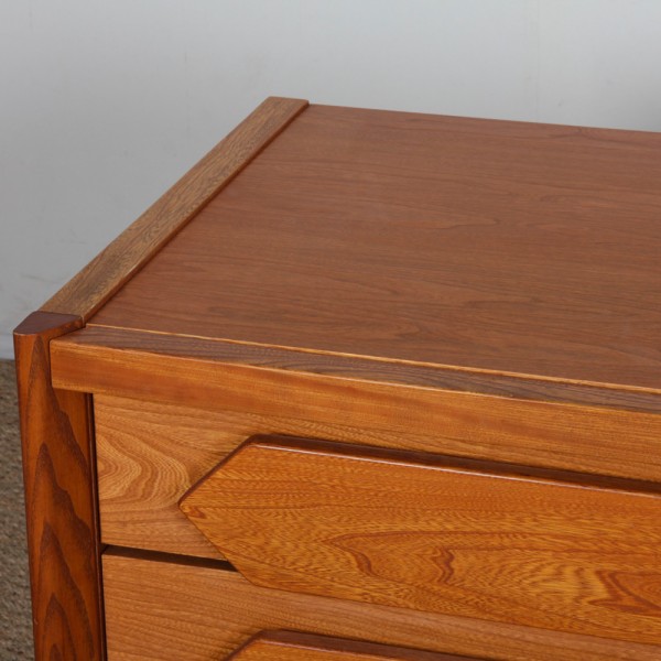 Commode vintage en orme massif, 1980 - 