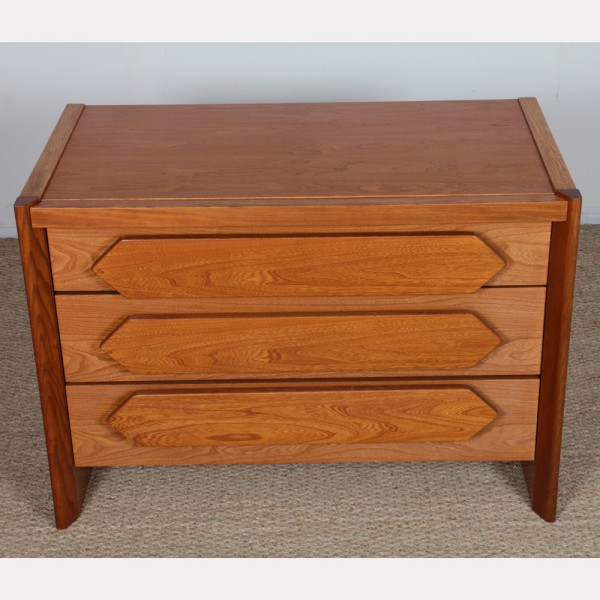 Commode vintage en orme massif, 1980 - 