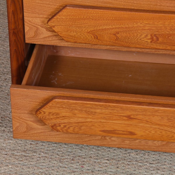 Commode vintage en orme massif, 1980 - 
